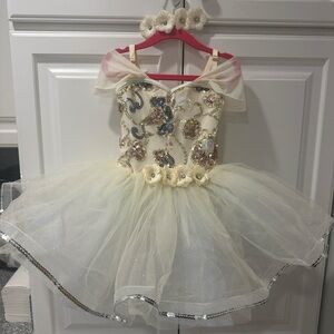 Elegant Cream dance recital Costume